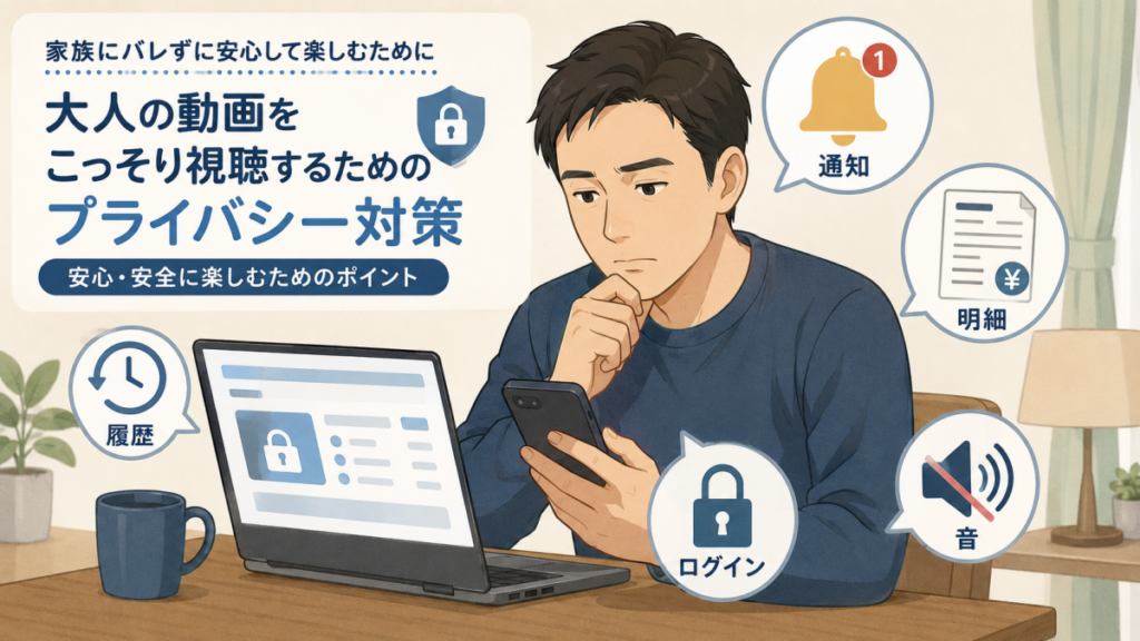 家族に知られずアダルト動画を見るためのプライバシー対策