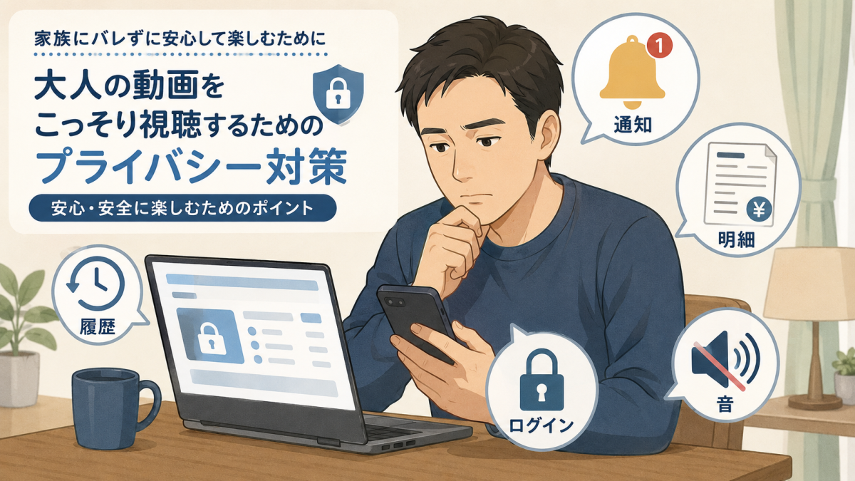 家族に知られずアダルト動画を見るためのプライバシー対策