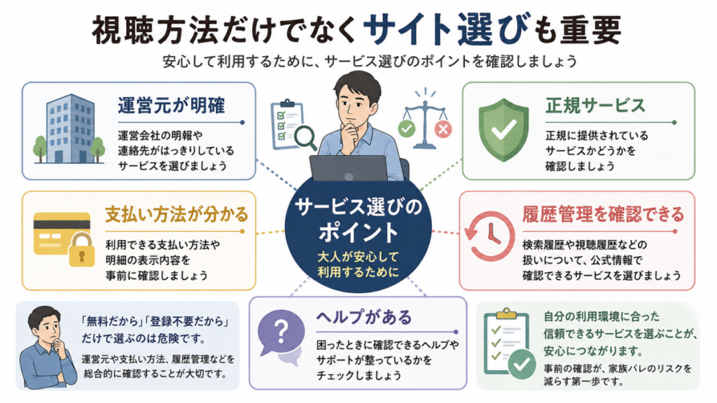 安心して利用できるアダルト動画サービスの選び方