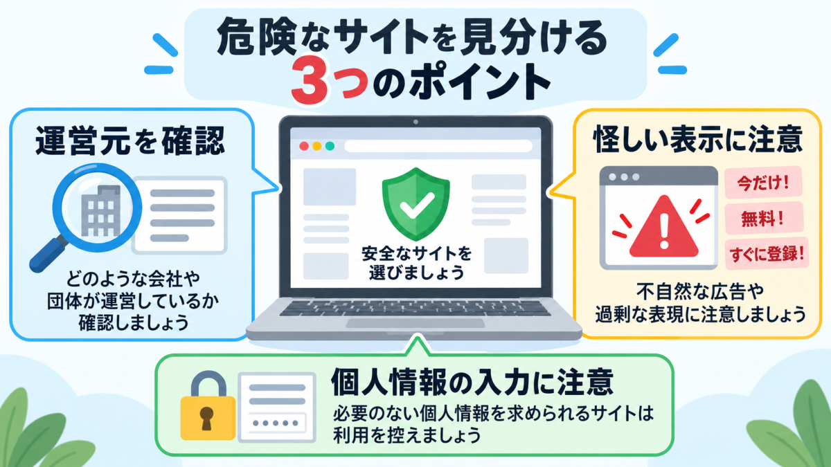 危険な動画サイトを見分ける3つの確認ポイント